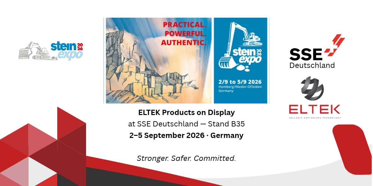 ELTEK Explo Gel civil explosives — steinexpo 2026, SSE Deutschland Stand B35
